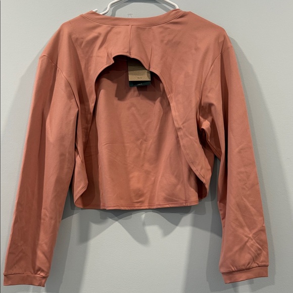 NWT Nike Women's Cropped Long-Sleeve Top - Terracotta - Picture 3 of 4